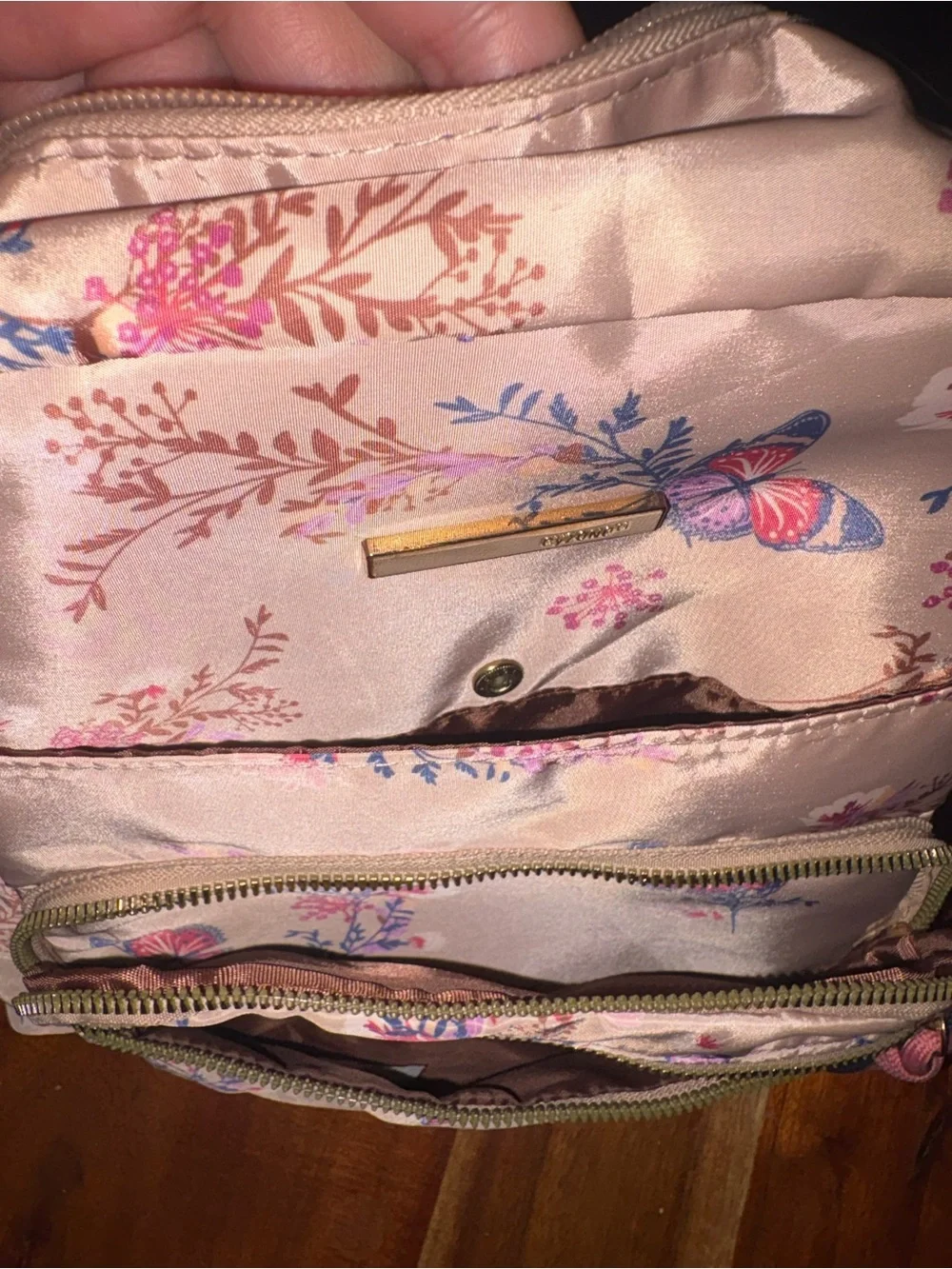 NWOT Butterfly Floral Mini Backpack with Tassel Detail